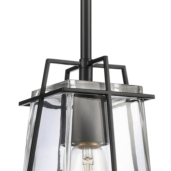 Atlas Square 6'' Wide 1-Light Mini Pendant - Modern Matte Black Fixture for Stylish Home Illumination CL11682-BK