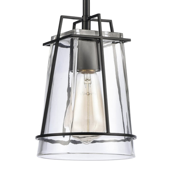 Atlas Square 6'' Wide 1-Light Mini Pendant - Modern Matte Black Fixture for Stylish Home Illumination CL11682-BK