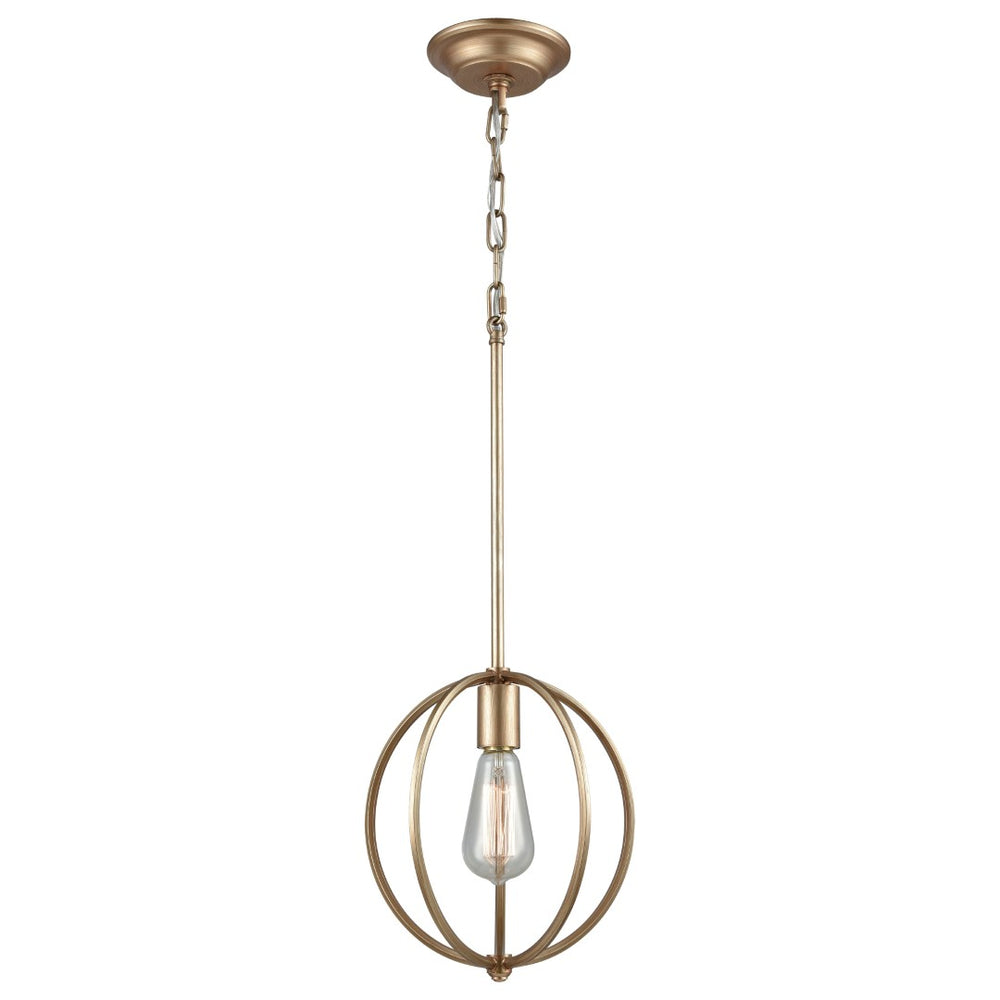 Atlas Stanton 10" Wide Mini Pendant Light - Modern Classic Globe Design in Matte Gold for Stylish Interiors CL11683-GD