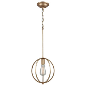 Atlas Stanton 10" Wide Mini Pendant Light - Modern Classic Globe Design in Matte Gold for Stylish Interiors CL11683-GD