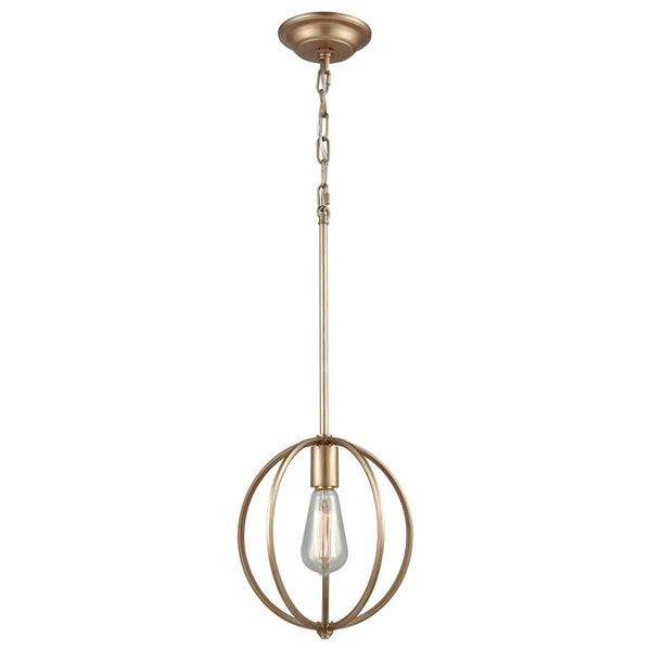 Atlas Stanton 10" Wide Mini Pendant Light - Modern Classic Globe Design in Matte Gold for Stylish Interiors CL11683-GD