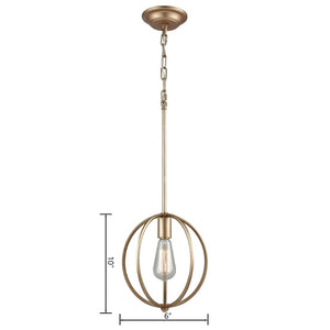 Atlas Stanton 10" Wide Mini Pendant Light - Modern Classic Globe Design in Matte Gold for Stylish Interiors CL11683-GD