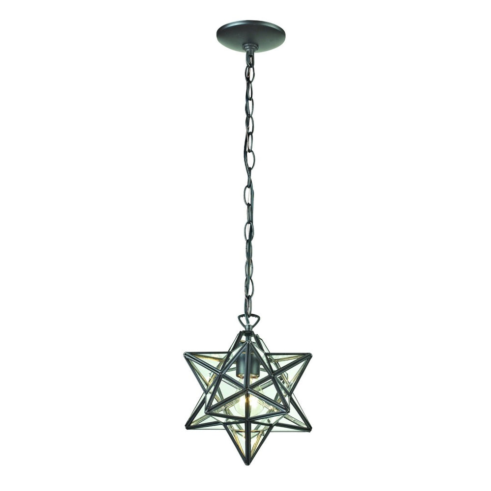 Atlas Moravian Star Mini Pendant Light – Contemporary Geometric Design for Stylish Indoor Illumination Oil Rubbed Bronze 12'' CL11684-BZ1