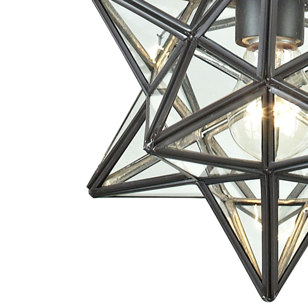 Atlas Moravian Star Mini Pendant Light – Contemporary Geometric Design for Stylish Indoor Illumination Oil Rubbed Bronze 12'' CL11684-BZ1