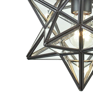 Atlas Moravian Star Mini Pendant Light – Contemporary Geometric Design for Stylish Indoor Illumination Oil Rubbed Bronze 12'' CL11684-BZ1