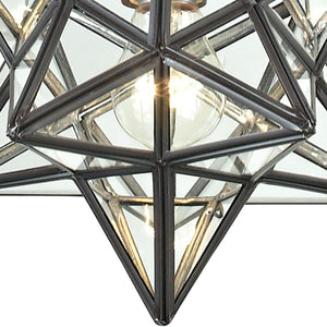 Atlas Moravian Star Mini Pendant Light – Contemporary Geometric Design for Stylish Indoor Illumination Oil Rubbed Bronze 12'' CL11684-BZ1