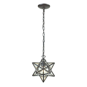 Atlas Moravian Star Mini Pendant Light – Contemporary Geometric Design for Stylish Indoor Illumination Oil Rubbed Bronze 12'' CL11684-BZ1