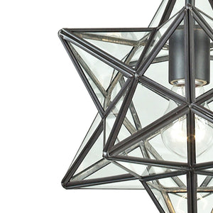 Atlas Moravian Star Mini Pendant Light – Contemporary Geometric Design for Stylish Indoor Illumination Oil Rubbed Bronze 9'' CL11685-BZ1