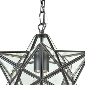 Atlas Moravian Star Mini Pendant Light – Contemporary Geometric Design for Stylish Indoor Illumination Oil Rubbed Bronze 9'' CL11685-BZ1