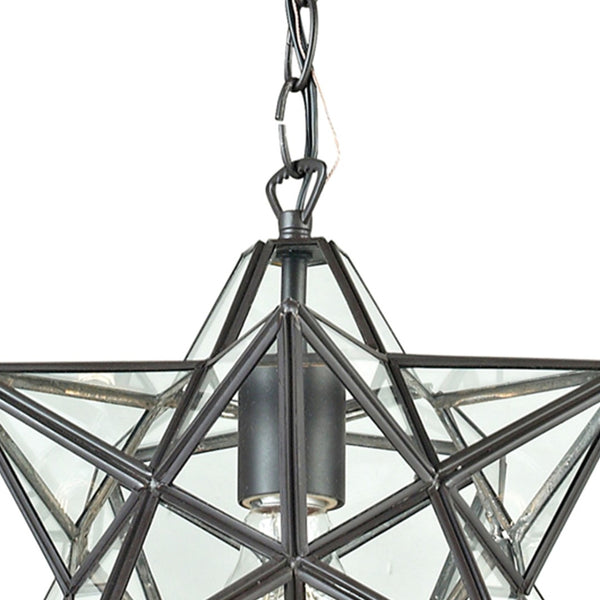 Atlas Moravian Star Mini Pendant Light – Contemporary Geometric Design for Stylish Indoor Illumination Oil Rubbed Bronze 9'' CL11685-BZ1