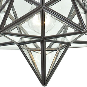 Atlas Moravian Star Mini Pendant Light – Contemporary Geometric Design for Stylish Indoor Illumination Oil Rubbed Bronze 9'' CL11685-BZ1