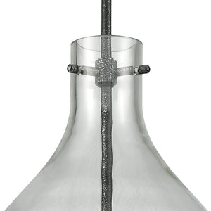 Atlas Sunderland 12" Wide 1-Light Mini Pendant - Modern Teardrop Design in Silvered Graphite Finish CL11688-GY