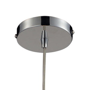 Atlas Surrealist 5" Wide 1-Light Pendant - Hand-Crafted Multicolor Glass with Polished Chrome Elegance CL11689-MU