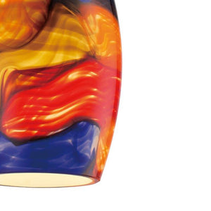 Atlas Surrealist 5" Wide 1-Light Pendant - Hand-Crafted Multicolor Glass with Polished Chrome Elegance CL11689-MU