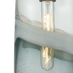 Atlas Sutter Creek 5'' Wide 1-Light Pendant - Modern Smoke Swirl Glass for Stylish Task Lighting Decor Oil Rubbed Bronze CL11691-GY