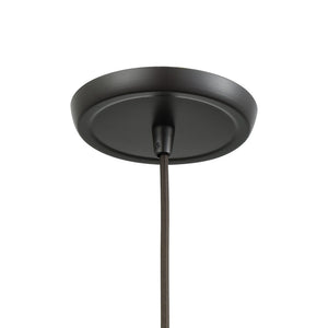 Atlas Sutter Creek 5'' Wide 1-Light Pendant - Modern Smoke Swirl Glass for Stylish Task Lighting Decor Oil Rubbed Bronze CL11691-GY