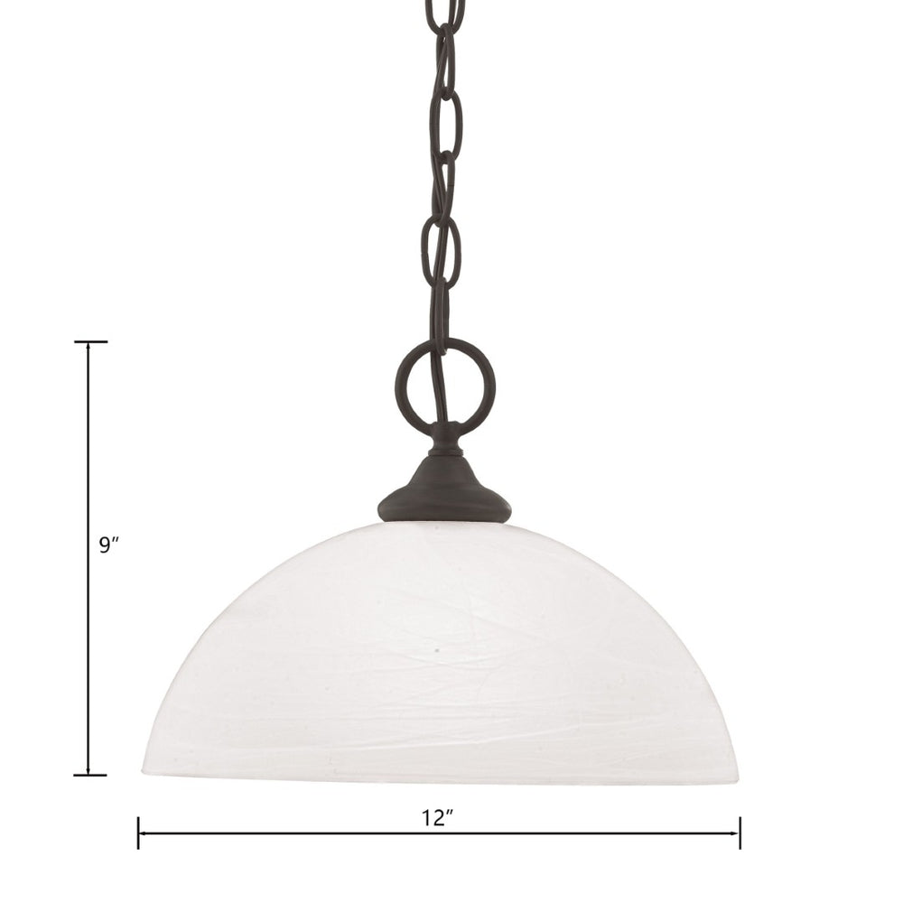 Atlas Tahoe 12'' Wide 1-Light Mini Pendant - Elegant Bell Shade for Timeless Home Décor and Warm Glow Painted Bronze CL11692-BZ