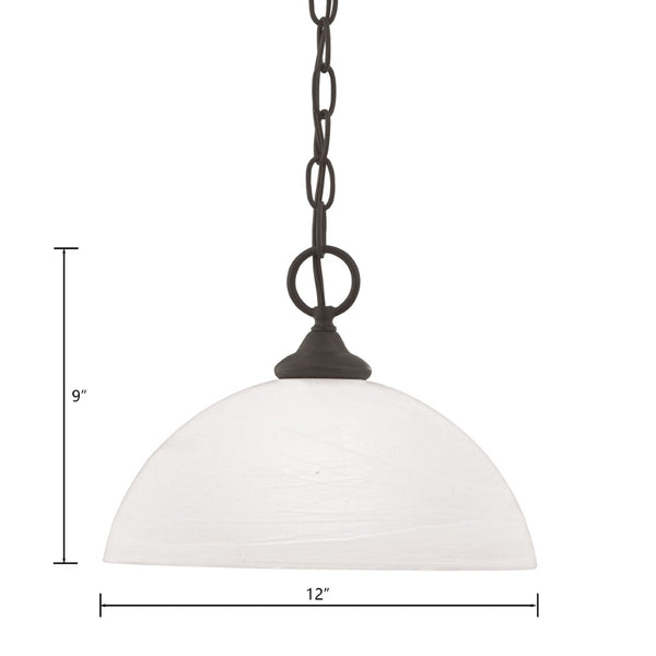 Atlas Tahoe 12'' Wide 1-Light Mini Pendant - Elegant Bell Shade for Timeless Home Décor and Warm Glow Painted Bronze CL11692-BZ