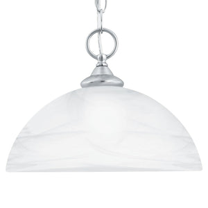 Atlas Tahoe 12'' Wide 1-Light Mini Pendant - Elegant Bell Shade for Timeless Home Décor and Warm Glow Brushed Nickel CL11692-NK