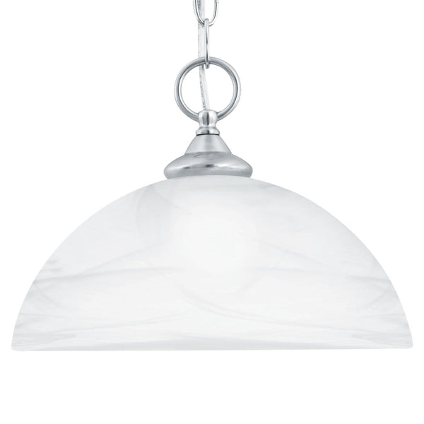 Atlas Tahoe 12'' Wide 1-Light Mini Pendant - Elegant Bell Shade for Timeless Home Décor and Warm Glow Brushed Nickel CL11692-NK