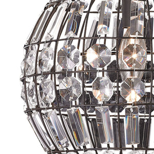 Atlas Talgarth 10.25'' Wide Mini Pendant Light - Dark Bronze with Crystal Drops for Elegant Ambiance CL11693-BZ