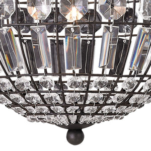Atlas Talgarth 10.25'' Wide Mini Pendant Light - Dark Bronze with Crystal Drops for Elegant Ambiance CL11693-BZ