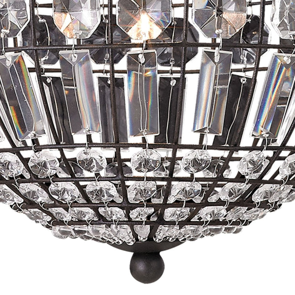 Atlas Talgarth 10.25'' Wide Mini Pendant Light - Dark Bronze with Crystal Drops for Elegant Ambiance CL11693-BZ