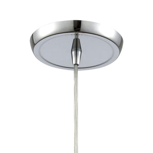 Atlas Tallula 4" Wide Pendant Light - Modern Polished Chrome with Textured Crackle Glass Shade CL11694-CH