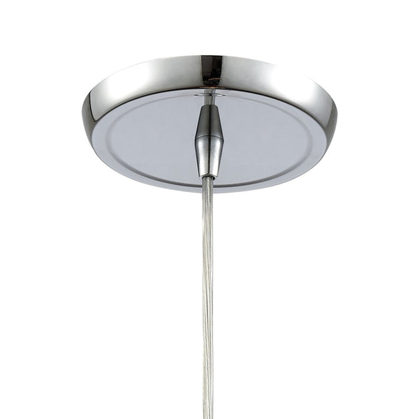 Atlas Tallula 4" Wide Pendant Light - Modern Polished Chrome with Textured Crackle Glass Shade CL11694-CH