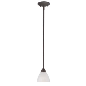 Atlas Tia 1-Light Mini Pendant - Elegant Frosted Glass Shade for Modern Kitchens and Dining Spaces Painted Bronze CL11696-BZ