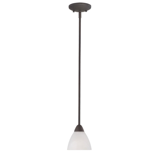 Atlas Tia 1-Light Mini Pendant - Elegant Frosted Glass Shade for Modern Kitchens and Dining Spaces Painted Bronze CL11696-BZ