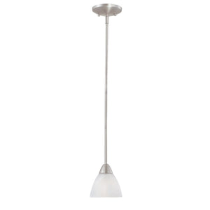 Atlas Tia 1-Light Mini Pendant - Elegant Frosted Glass Shade for Modern Kitchens and Dining Spaces Matte Nickel CL11696-NK