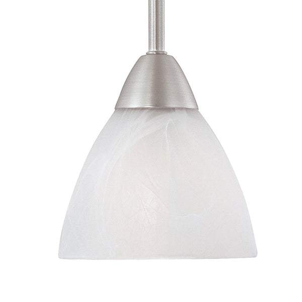 Atlas Tia 1-Light Mini Pendant - Elegant Frosted Glass Shade for Modern Kitchens and Dining Spaces Matte Nickel CL11696-NK