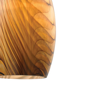 Atlas Tidewaters 5'' Wide 1-Light Pendant - Satin Nickel & Amber Glass for Modern Elegance in Any Space CL11697-BN