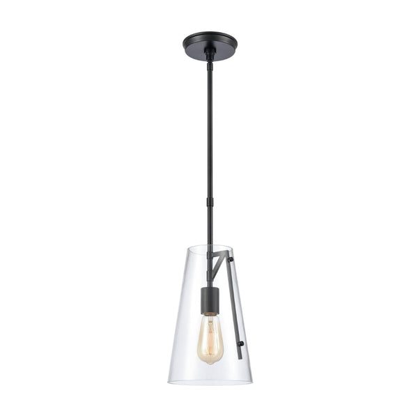 Atlas Trustle 7'' Wide 1-Light Mini Pendant - Modern Industrial Elegance for Stylish Home Decor Matte Black CL11699-BK
