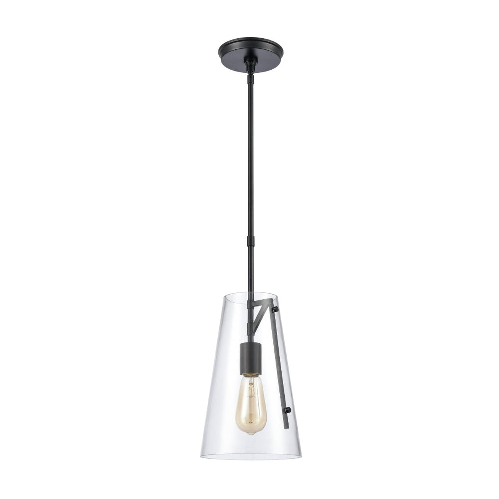 Atlas Trustle 7'' Wide 1-Light Mini Pendant - Modern Industrial Elegance for Stylish Home Decor Matte Black CL11699-BK