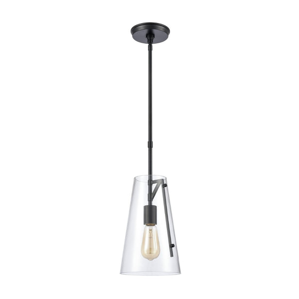 Atlas Trustle 7'' Wide 1-Light Mini Pendant - Modern Industrial Elegance for Stylish Home Decor Matte Black CL11699-BK