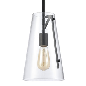 Atlas Trustle 7'' Wide 1-Light Mini Pendant - Modern Industrial Elegance for Stylish Home Decor Matte Black CL11699-BK