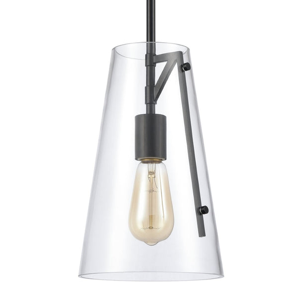 Atlas Trustle 7'' Wide 1-Light Mini Pendant - Modern Industrial Elegance for Stylish Home Decor Matte Black CL11699-BK