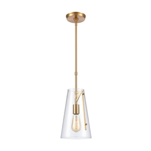 Atlas Trustle 7'' Wide 1-Light Mini Pendant - Modern Industrial Elegance for Stylish Home Decor Satin Brass CL11699-GD
