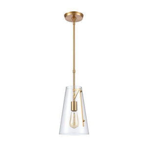 Atlas Trustle 7'' Wide 1-Light Mini Pendant - Modern Industrial Elegance for Stylish Home Decor Satin Brass CL11699-GD