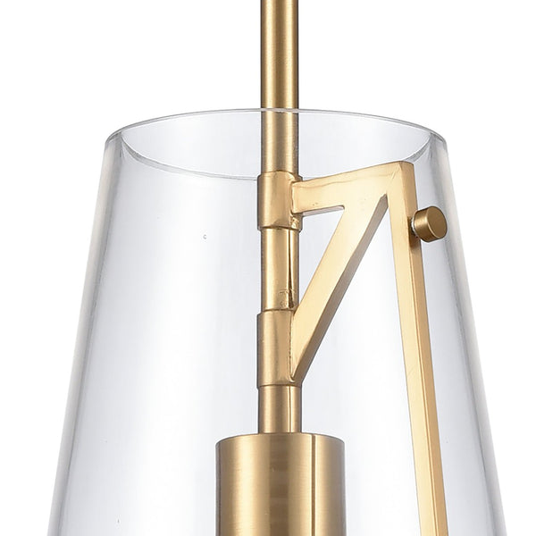 Atlas Trustle 7'' Wide 1-Light Mini Pendant - Modern Industrial Elegance for Stylish Home Decor Satin Brass CL11699-GD