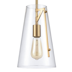 Atlas Trustle 7'' Wide 1-Light Mini Pendant - Modern Industrial Elegance for Stylish Home Decor Satin Brass CL11699-GD