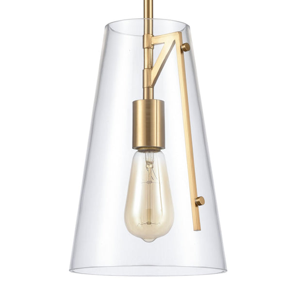 Atlas Trustle 7'' Wide 1-Light Mini Pendant - Modern Industrial Elegance for Stylish Home Decor Satin Brass CL11699-GD
