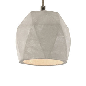 Atlas Urban Form Mini Pendant Light - Stylish Weathered Grey Concrete & Chic Accents for Modern Spaces Black Nickel 5'' CL11701-GY