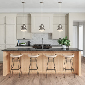 Atlas Urbanite 9'' Wide Industrial Mini Pendant Light for Stylish Task Lighting in Modern Interiors Satin Nickel CL11702-NK