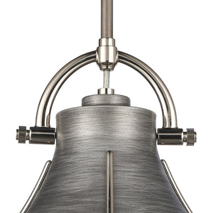 Atlas Urbanite 9'' Wide Industrial Mini Pendant Light for Stylish Task Lighting in Modern Interiors Weathered Zinc CL11702-SV