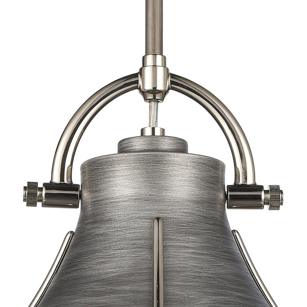 Atlas Urbanite 9'' Wide Industrial Mini Pendant Light for Stylish Task Lighting in Modern Interiors Weathered Zinc CL11702-SV
