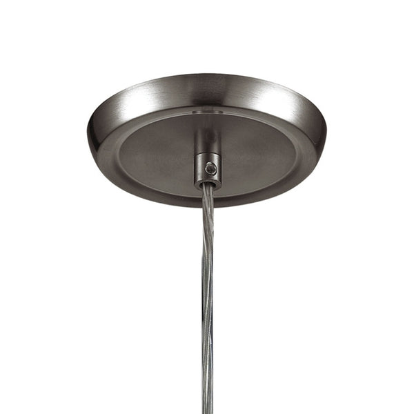 Atlas Vesta Elegant 5-Inch 1-Light Pendant Fixture with Hand-Blown Glass Shade for Modern Interiors Satin Nickel with White Glass CL11704-WH
