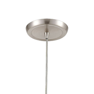 Atlas Vines 5" Wide Handcrafted Pendant - Unique Blue Glass Shade & Satin Nickel Finish for Modern Spaces CL11707-CL